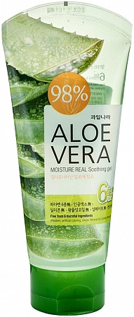 Welcos~Универсальный успокаивающий гель-алоэ для лица и тела~Aloe vera Moisture Real Soothing Gel
