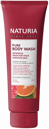 EVAS Naturia~Гель для душа с клюквой и апельсином~Pure Body Wash Cranberry&Orange
