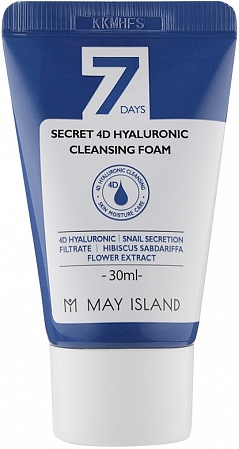 May Island~Увлажняющая пенка с 4 видами гиалуроновой кислоты~7 Days 4D Hyaluronic Cleansing Foam