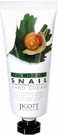 Jigott~Крем для рук с экстрактом муцина улитки~Real Moisture Hand Cream Snail